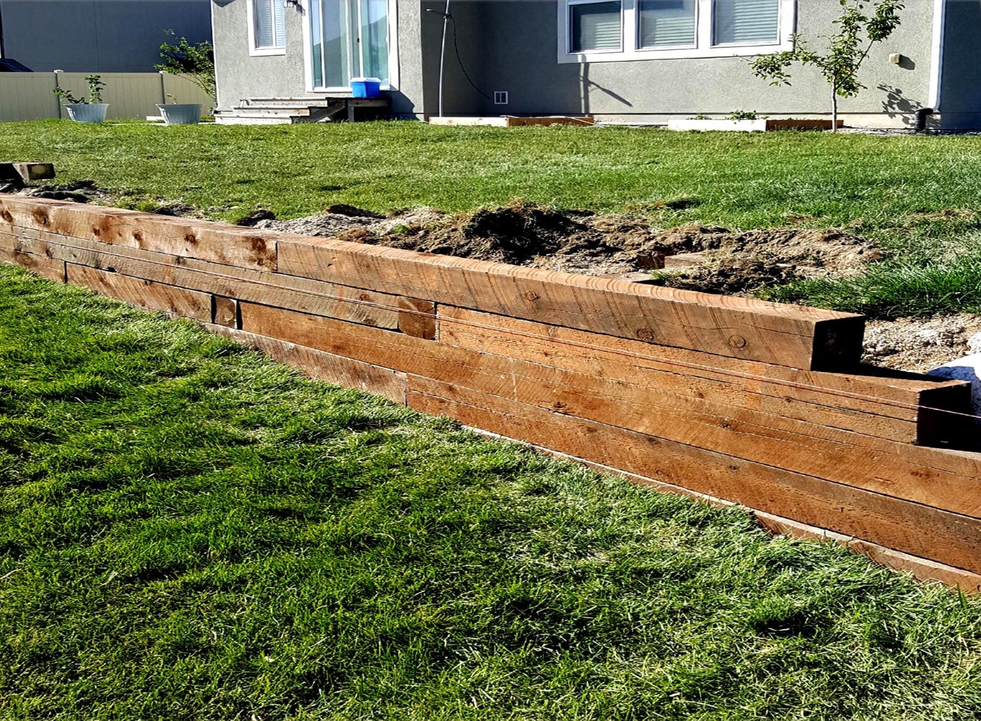 8x8 Timber Retaining Wall